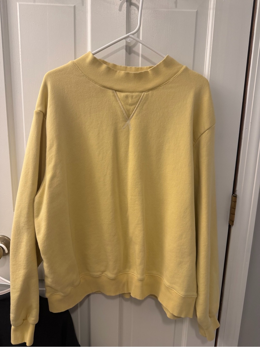 Parke Soft Yellow mockneck Sweatshirt